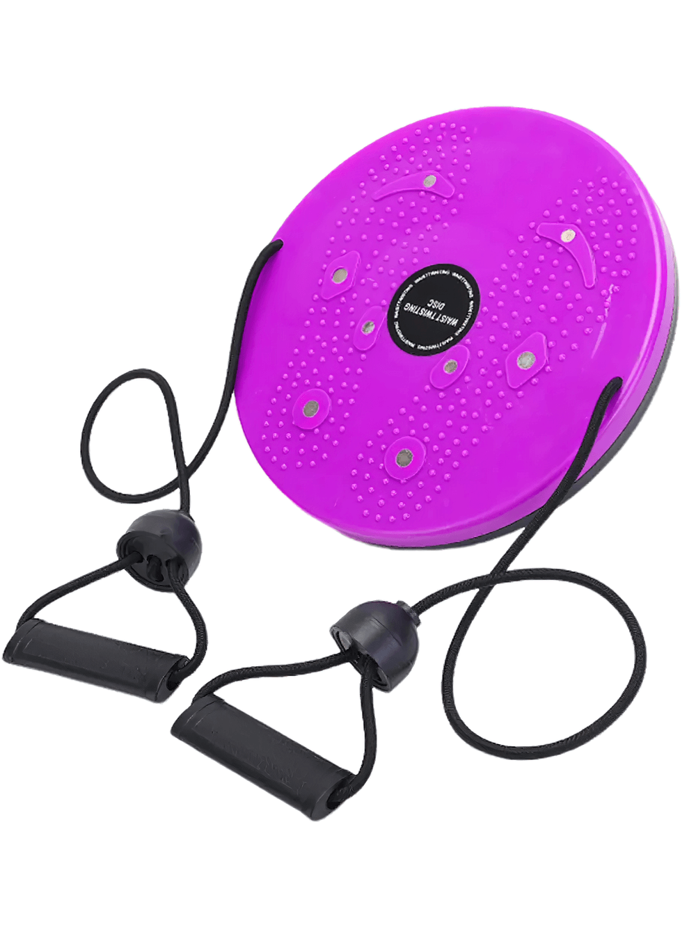 Purple Magnetic Fitness Twister Disc with Resistance Bands - SF3495 for home workouts and core training, featuring foot massage and arm toning.
